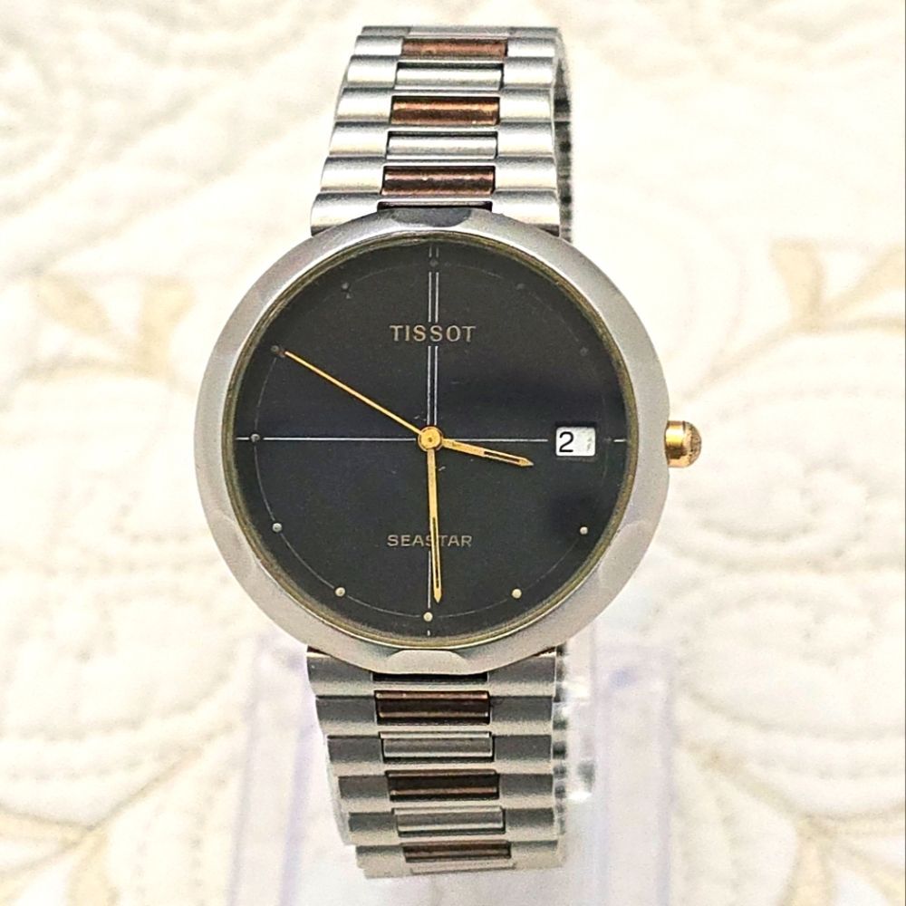 Vintage Tissot Seastar Mens Watch N350/450 Swiss Made Rare Date Indicator Luxury